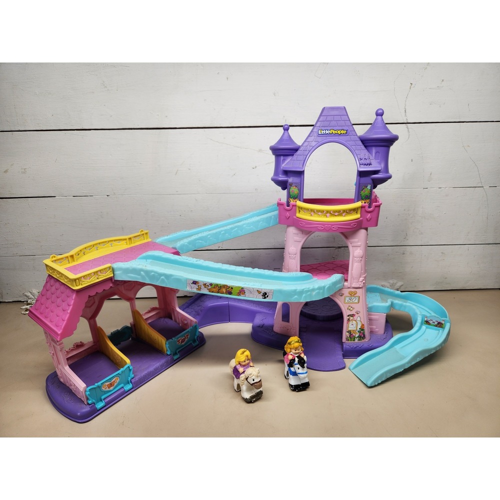 Fisher-Price Little People Disney Princess Klip Klop Stable Playset w/ 2 Horses